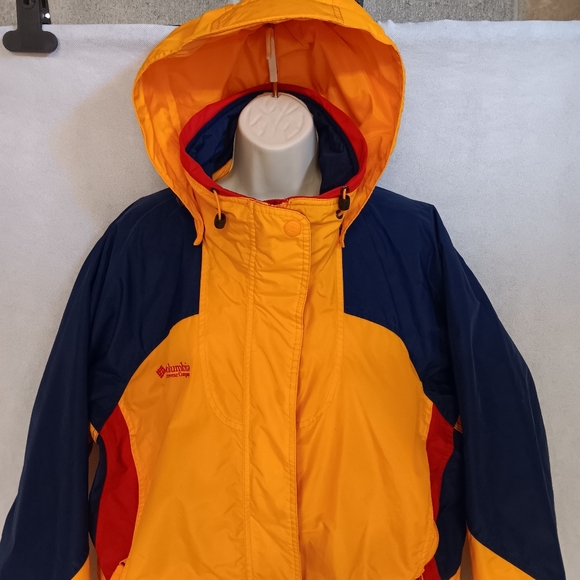 Ski Jacket / CoatColumbiaBolda NovaYellow Blue and Red TrimSnap On/Off - Picture 1 of 6
